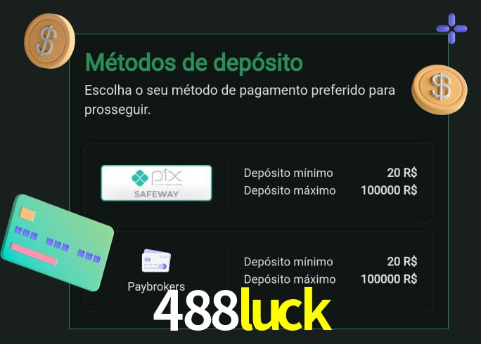 O cassino 488luck oferece uma grande variedade de métodos de pagamento